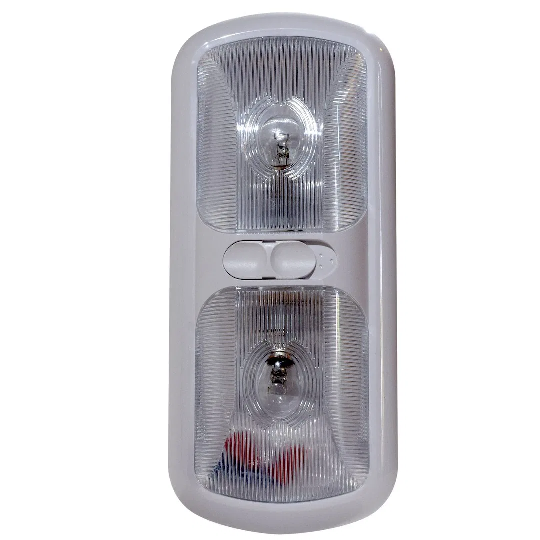 DG71251VP – VALTERRA LLC Dome Light, Double Euro Style Light Clear Lens 40 Watt 1141 Incandescent Bulb Clear Bulb Whi...